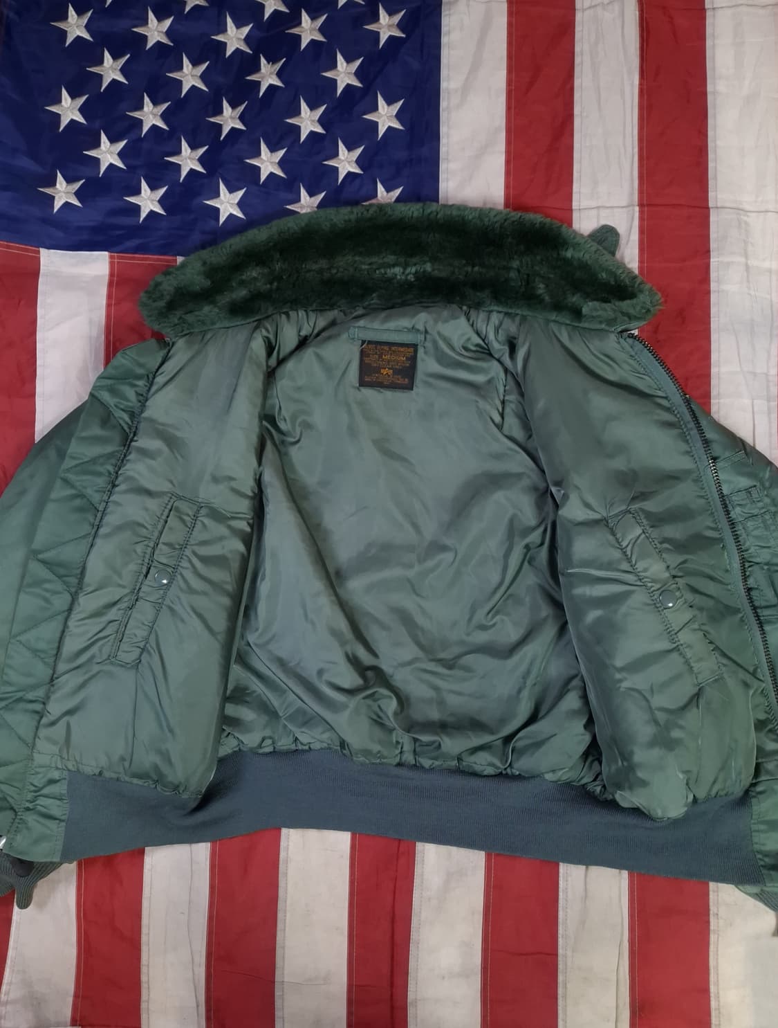 오리지날 민수용 알파사 미공군 B-15 항공자켓 상품이미지8