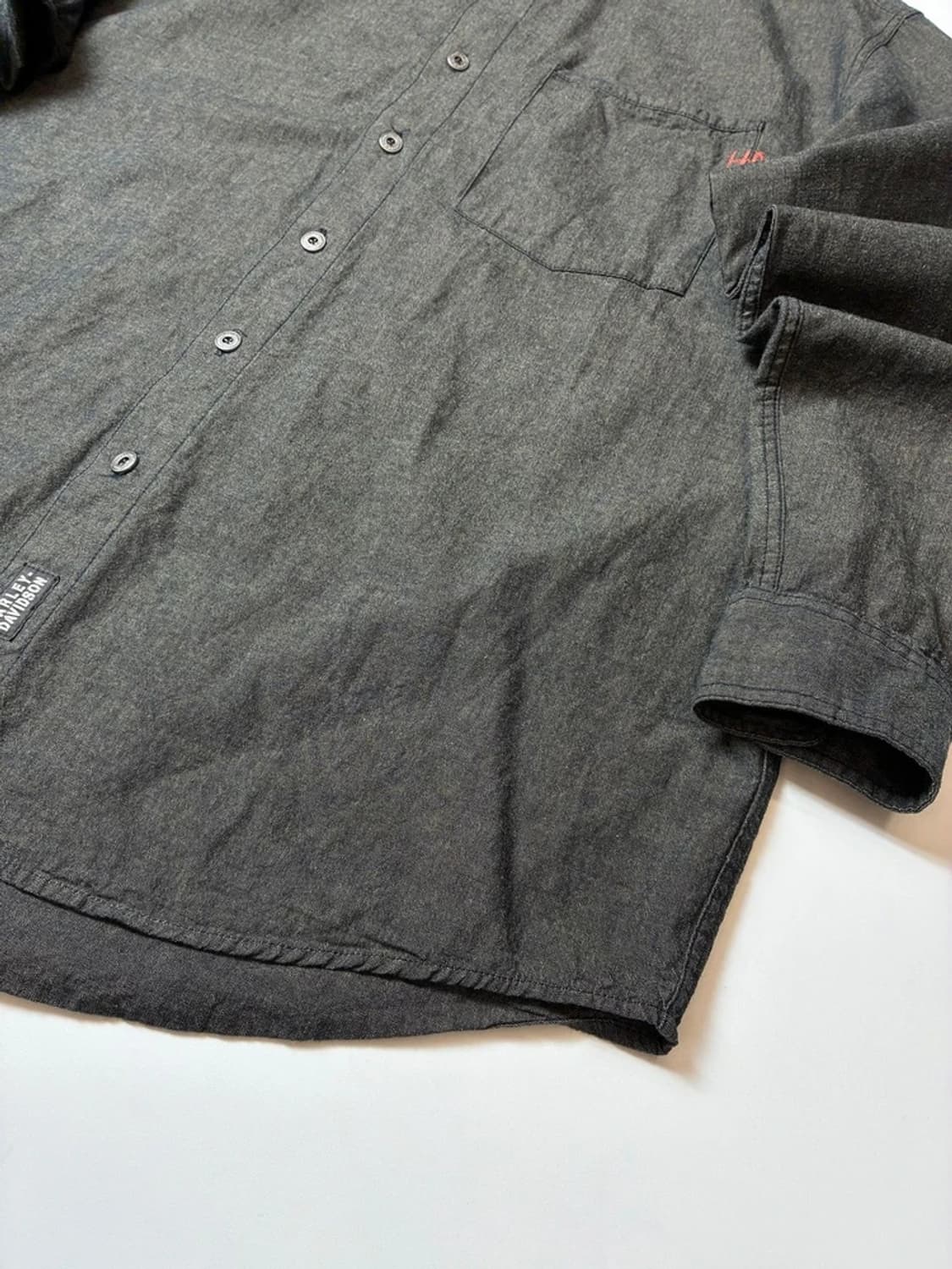 할리데이비슨 피그먼트 프린팅 데님 셔츠 PN8290 상품이미지7