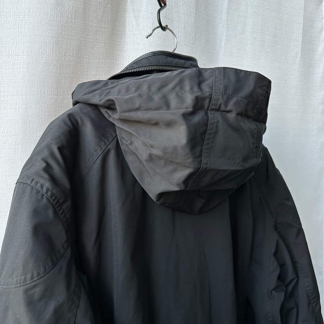 폴로 랄프로렌 소가죽 트림 벨티드 패딩 필드 자켓 블랙 XL 상품이미지8