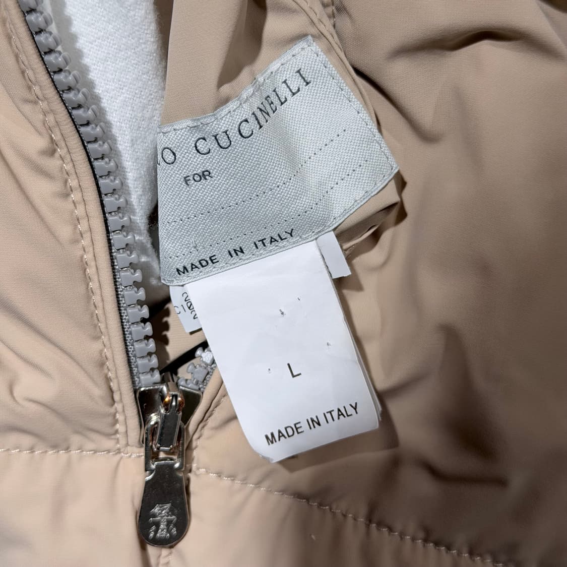 (B/L) / 브루넬로 쿠치넬리 리버시블 다운 패딩 자켓 화이트 브라운 상품이미지9