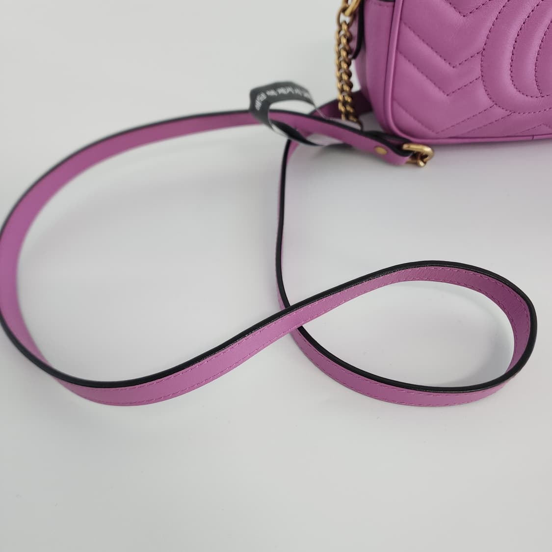 상태최상 구찌 GG 마몽 레더 미니 숄더 크로스백 핑크 상품이미지6