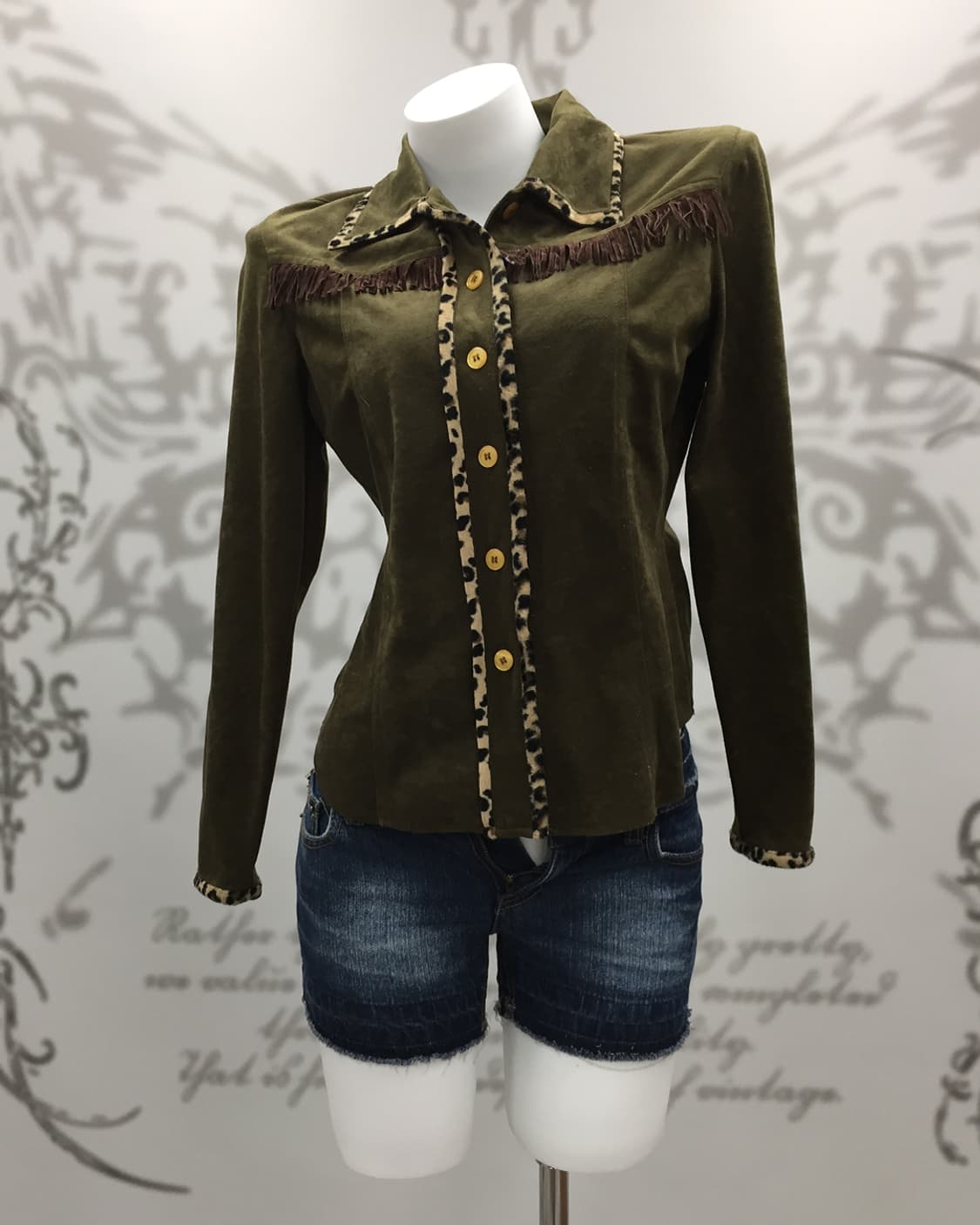 Wild Leopard Velour Slim Shirt 상품이미지2