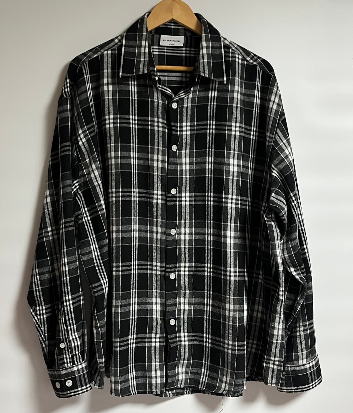 필루미네이트 오버핏 체크 셔츠 남방 XL 상품이미지1