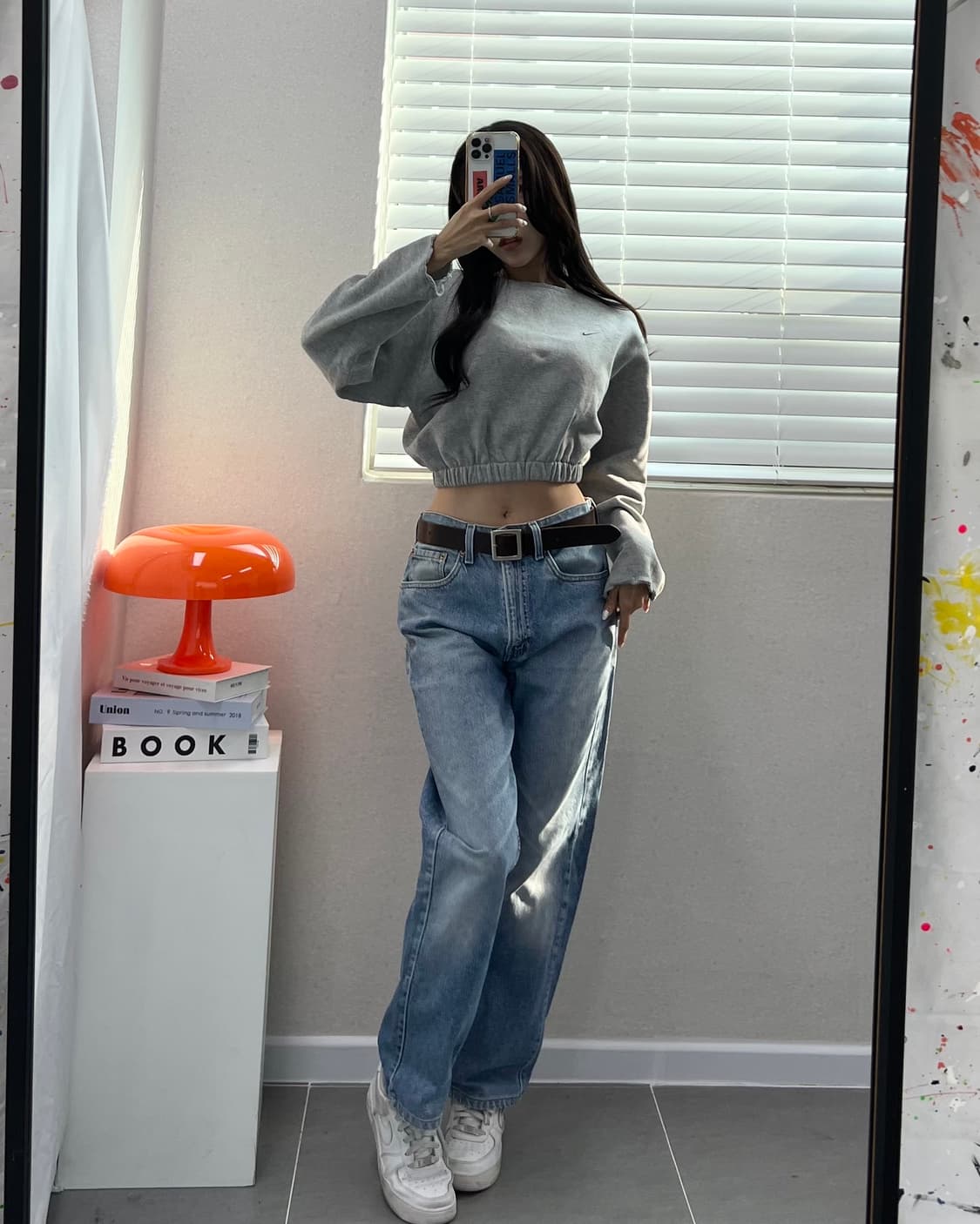 (WOMEN)나이키 크롭 맨투맨-M1450 상품이미지7