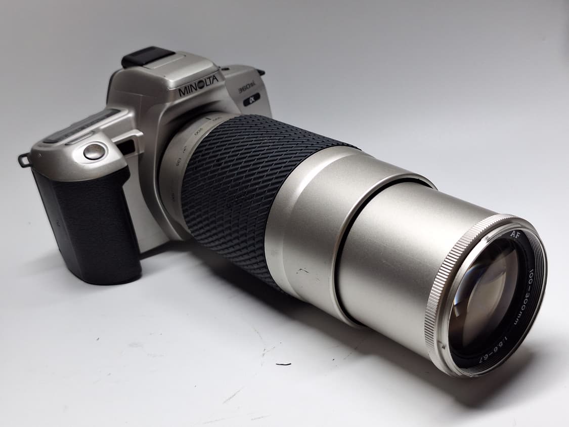 빈티지 필름카메라 풀세트/미놀타 a-360si 100-300mm 망원렌즈 상품이미지8