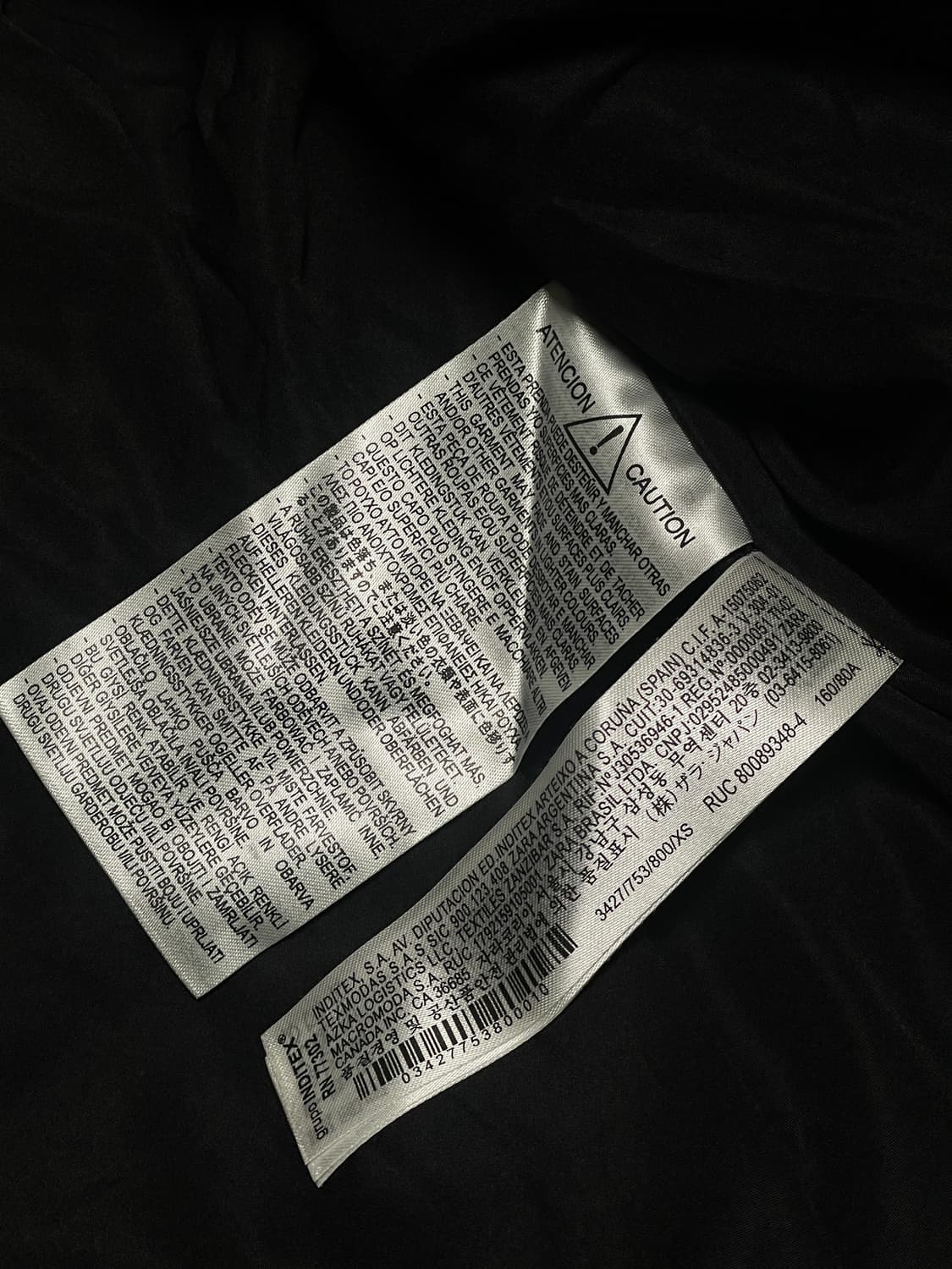 자라 ZARA 에코 레더 패딩 블랙 XS 상품이미지4