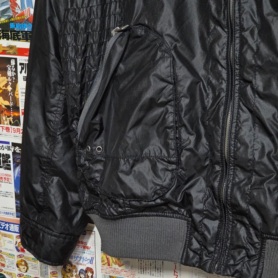 빈티지 락시크 펑크 블랙 누빔 점퍼 상품이미지4