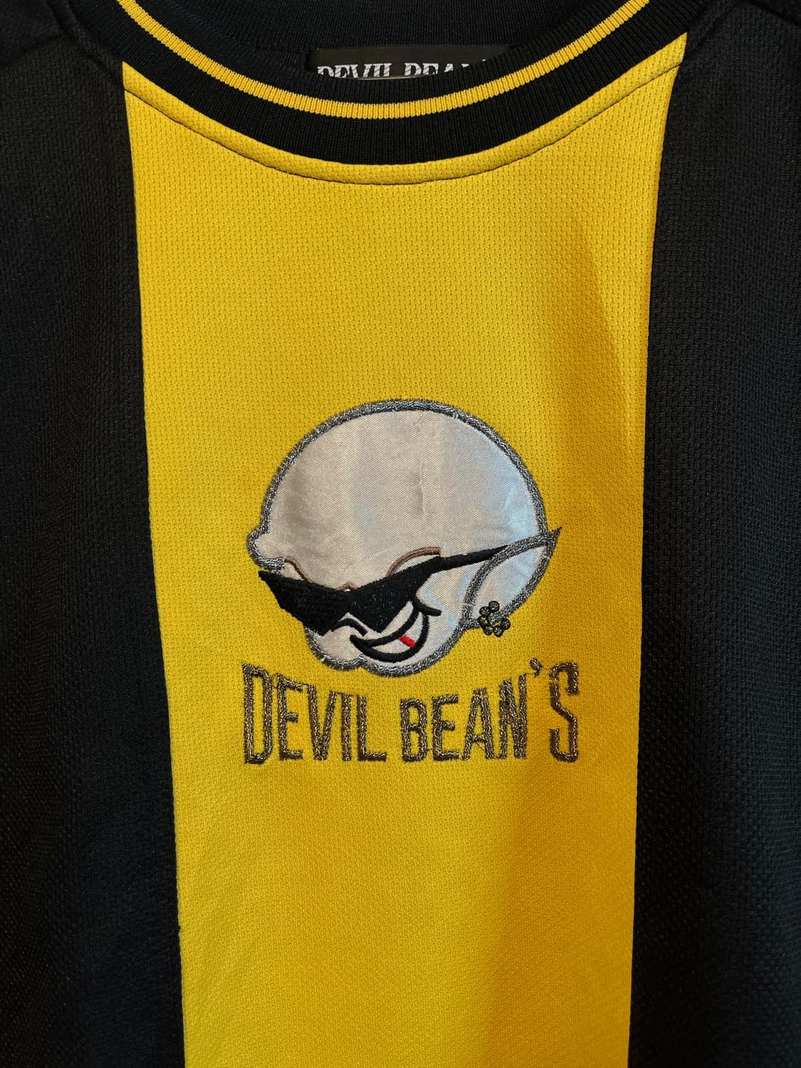 90s~00s Devil Beans 일본 빈티지 자수 반팔 져지 티셔츠 상품이미지2