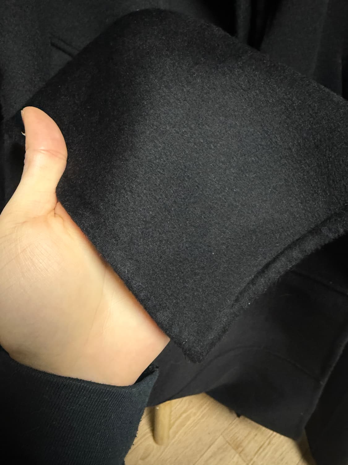 토니웩 더블 페이스드 울 앤 캐시미어 벨티드 코트 L 상품이미지3