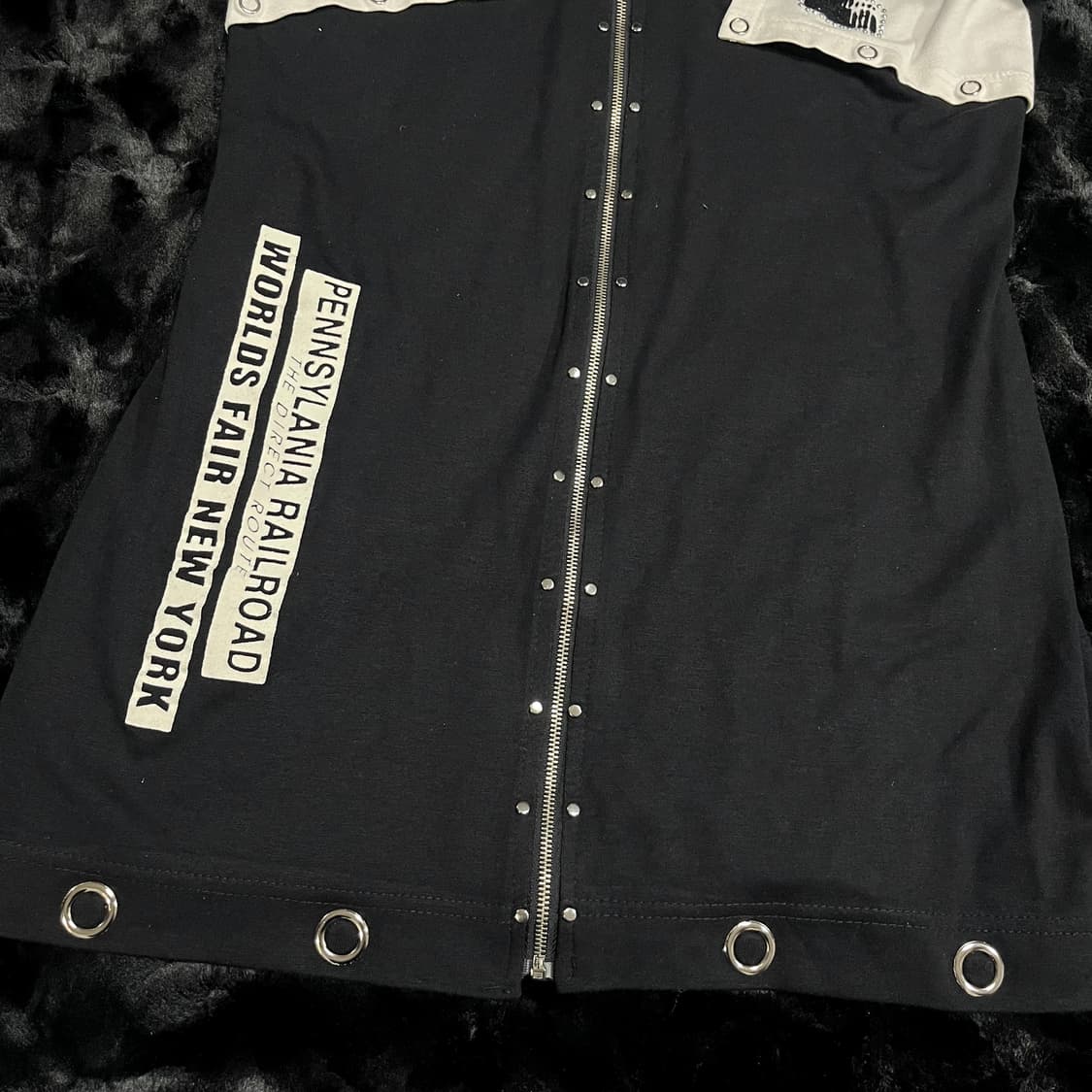 고스펑크 지퍼 반팔 y2k 상품이미지3