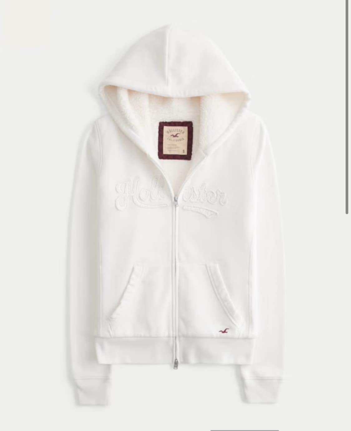 홀리스터 투웨이 지퍼 기모 후드집업 xs사이즈 상품이미지1