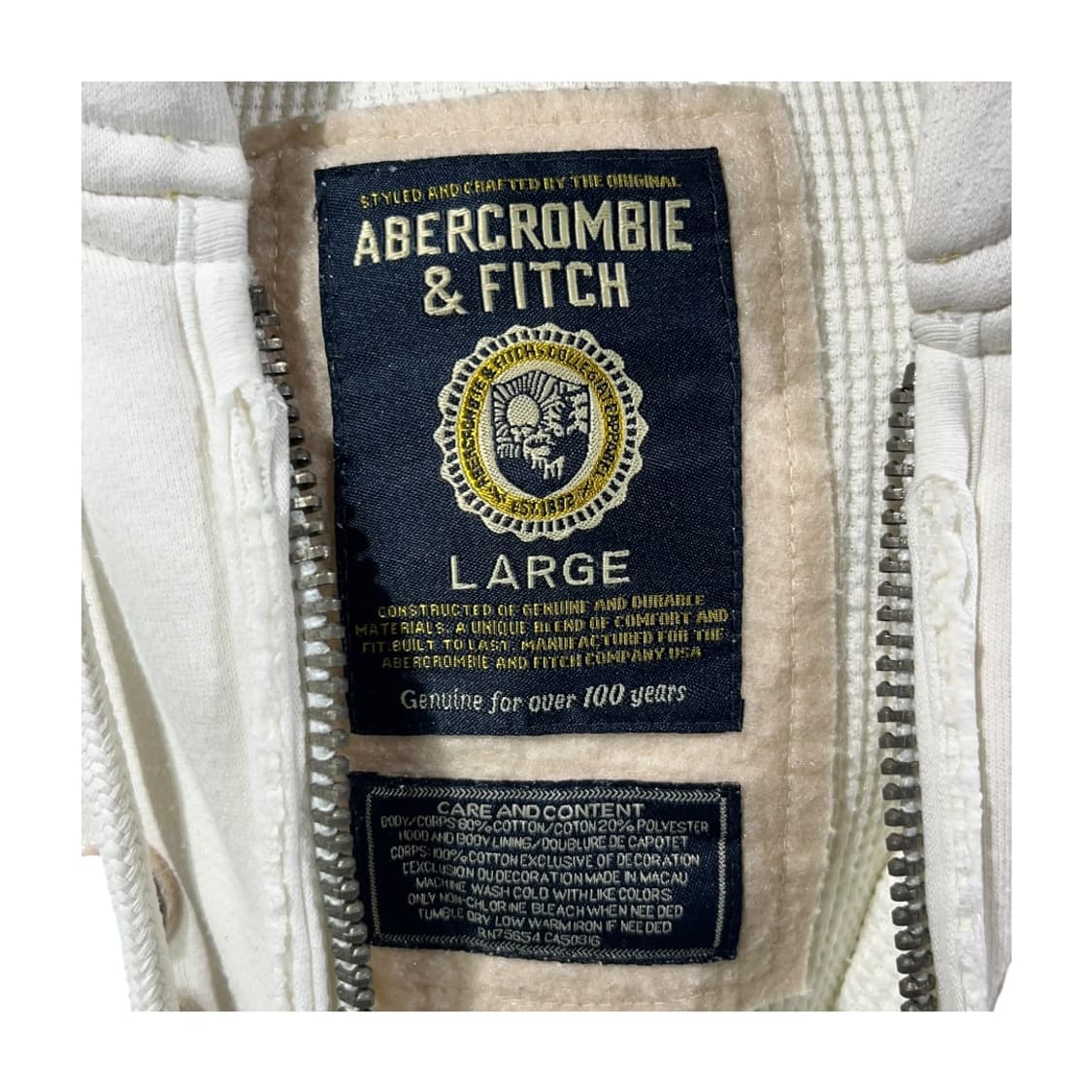 [A&F] 아베크롬비 앤 피치 로고 자수 헤비 후드집업 상품이미지6