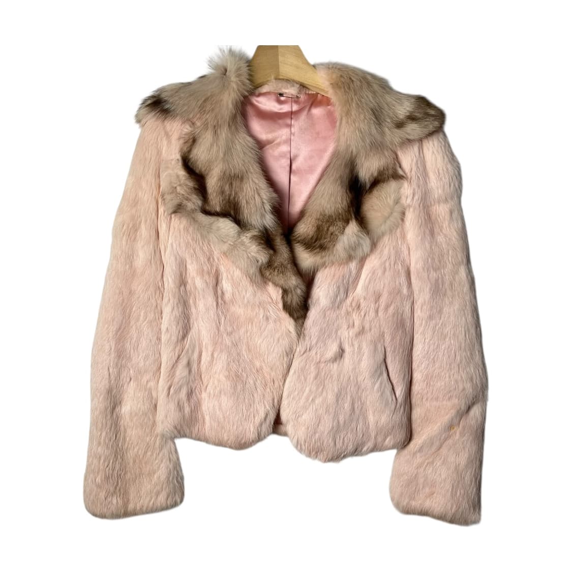 [VTG] 래빗 & 폭스 핑크 퍼자켓 상품이미지1