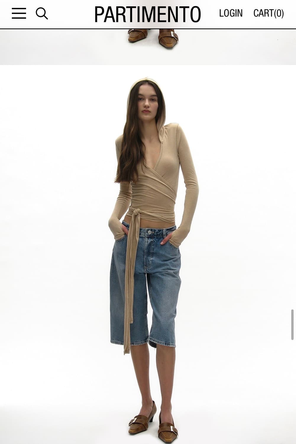 PARTIMENTO 랩 스타일 후드 탑 상품이미지3