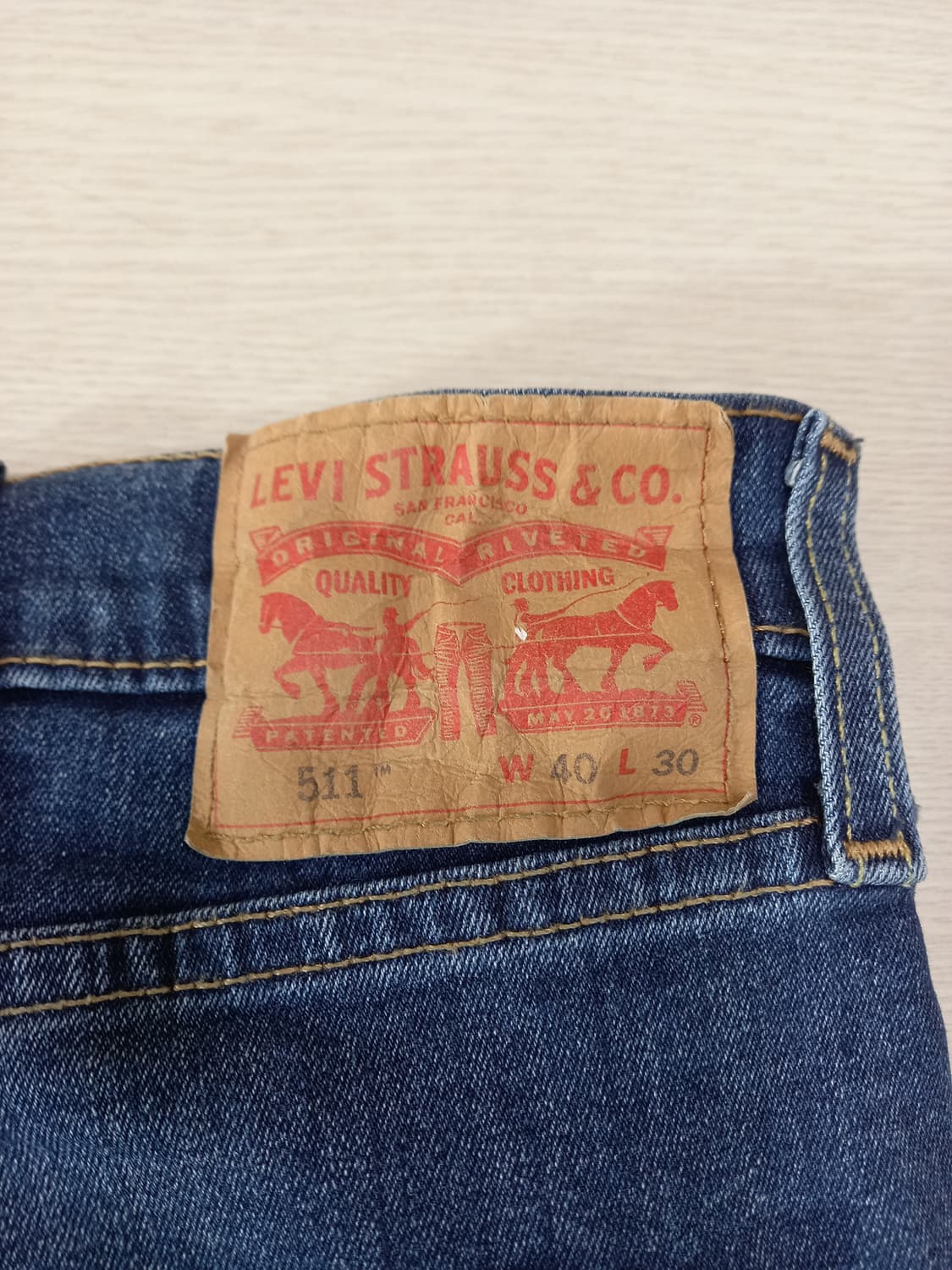 43 리바이스511 워싱 스판 슬림일자진 43-02 상품이미지5