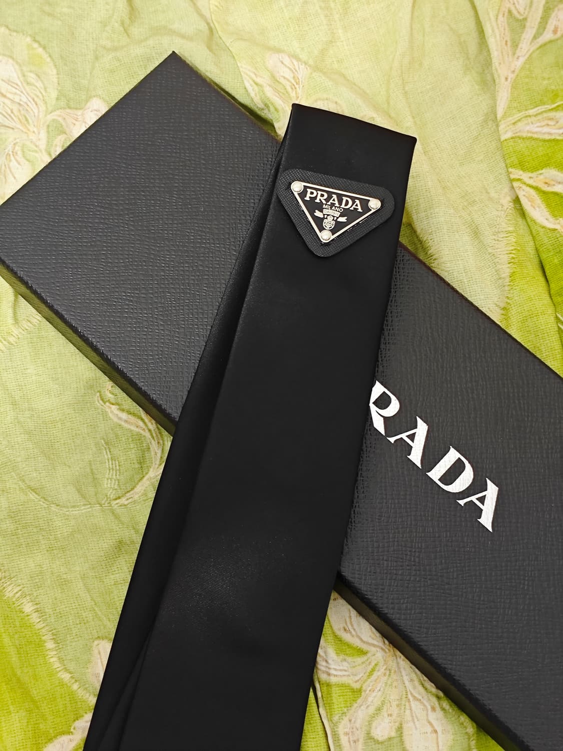 프라다 블랙 넥타이 상품이미지2