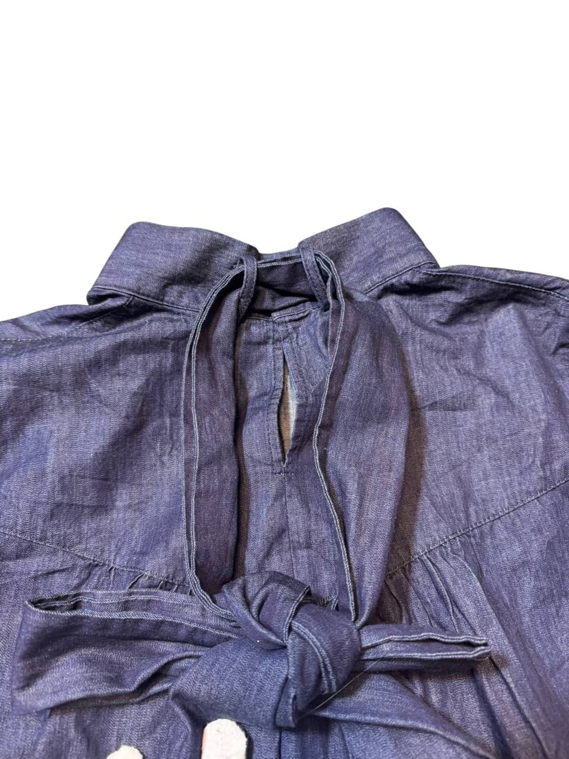 Auief 아위에프 인디고 데님 보우 타이 리본(W) 상품이미지3