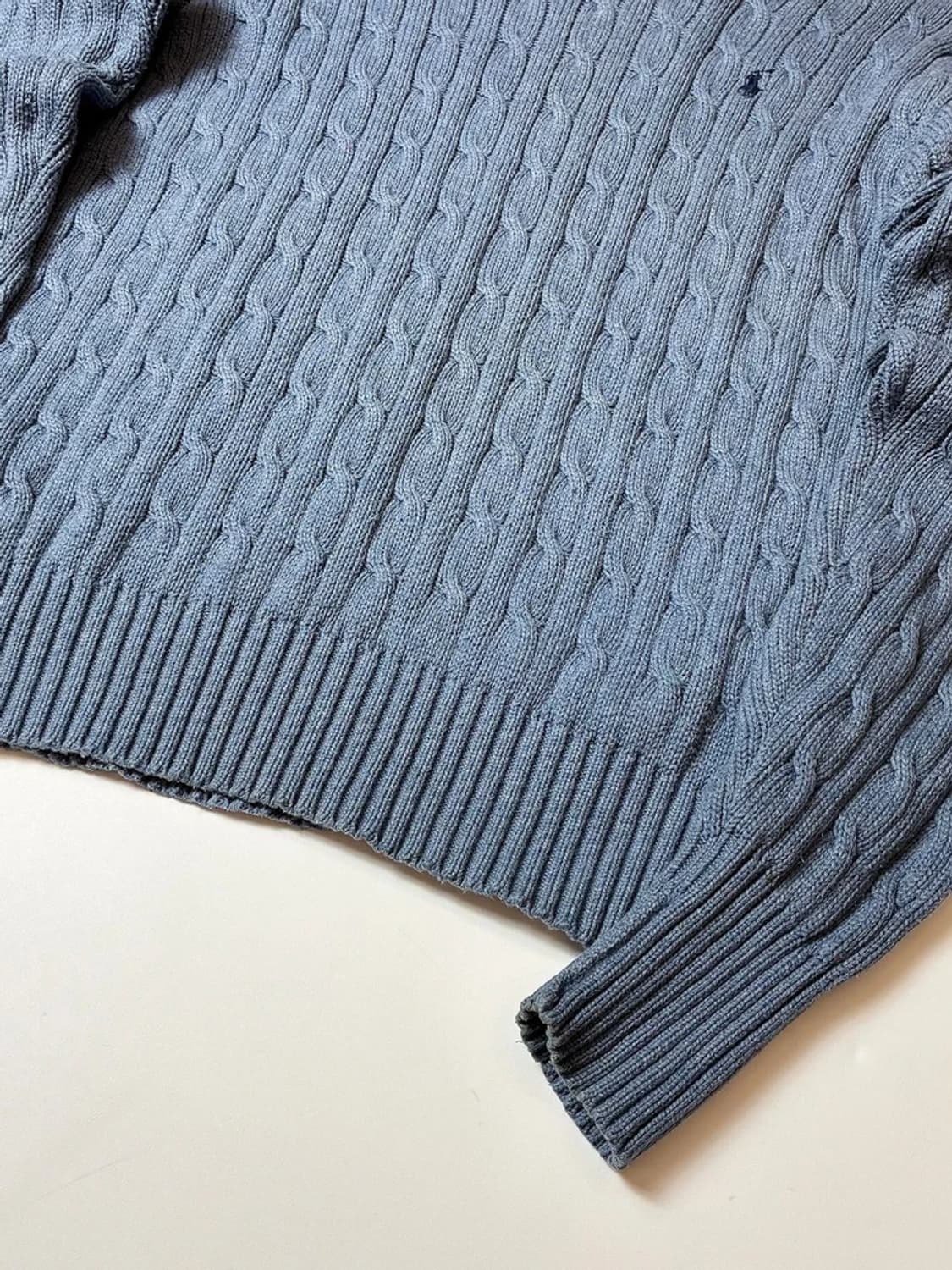 폴로 랄프로렌 90's 코튼 브이넥 꽈배기 니트 PN8631 상품이미지4