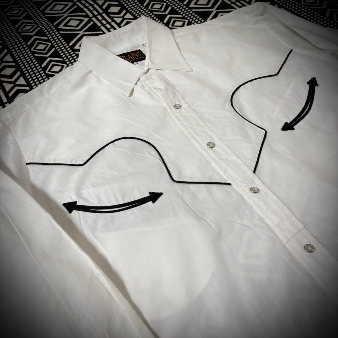  Plains Western Wear White Western Shirt 상품이미지1