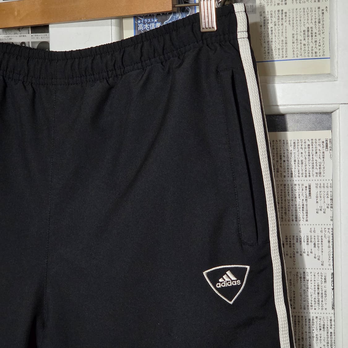 아디다스 블랙 앤 화이트 누빔 트랙 팬츠 상품이미지3