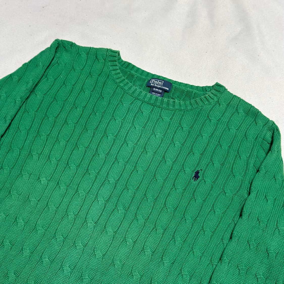 XL 폴로랄프로렌 그린 케이블 니트 상품이미지1