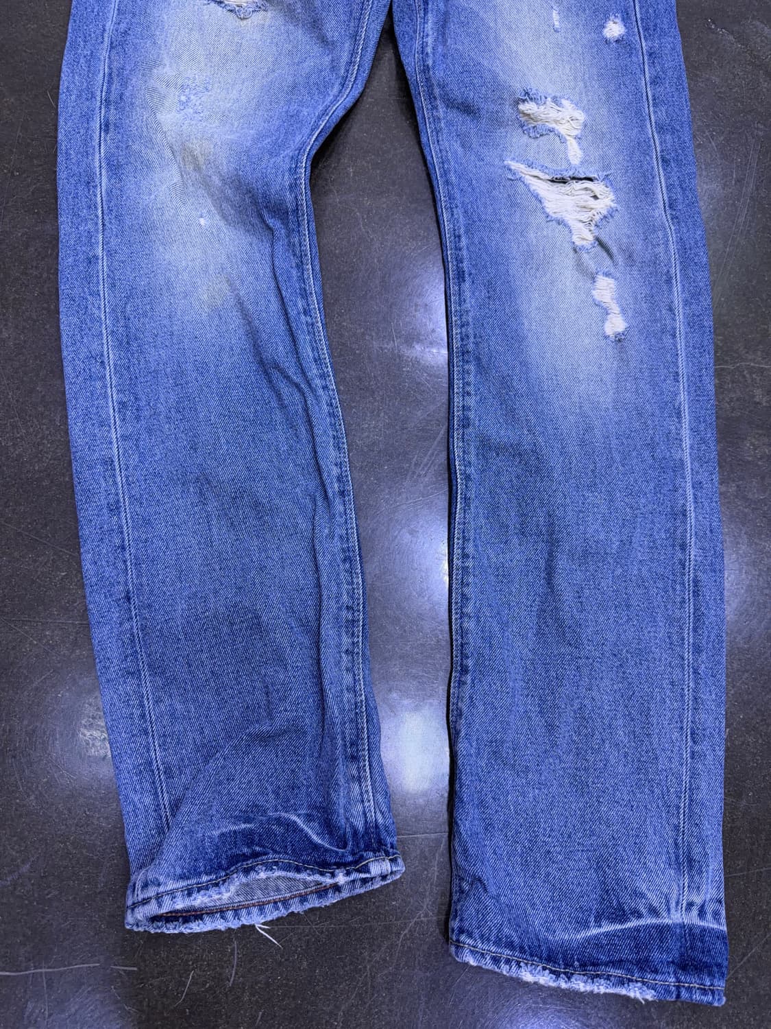 랄프로렌 폴로 빈티지 디스트로이드 워싱 스펜서 스키니 데님팬츠 32 상품이미지5