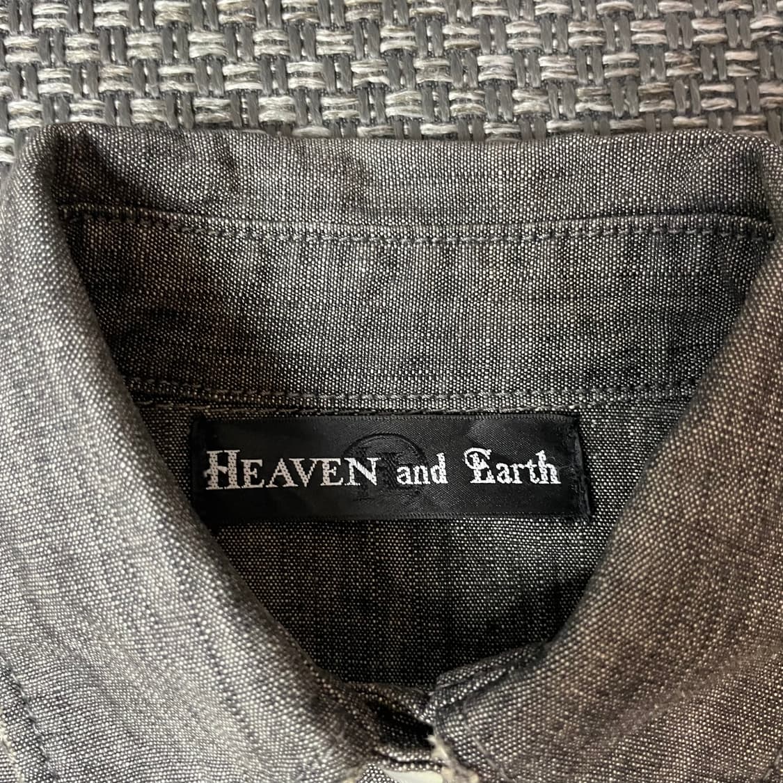 빈티지 흑청 웨스턴 워싱 그레이 셔츠 M 상품이미지4