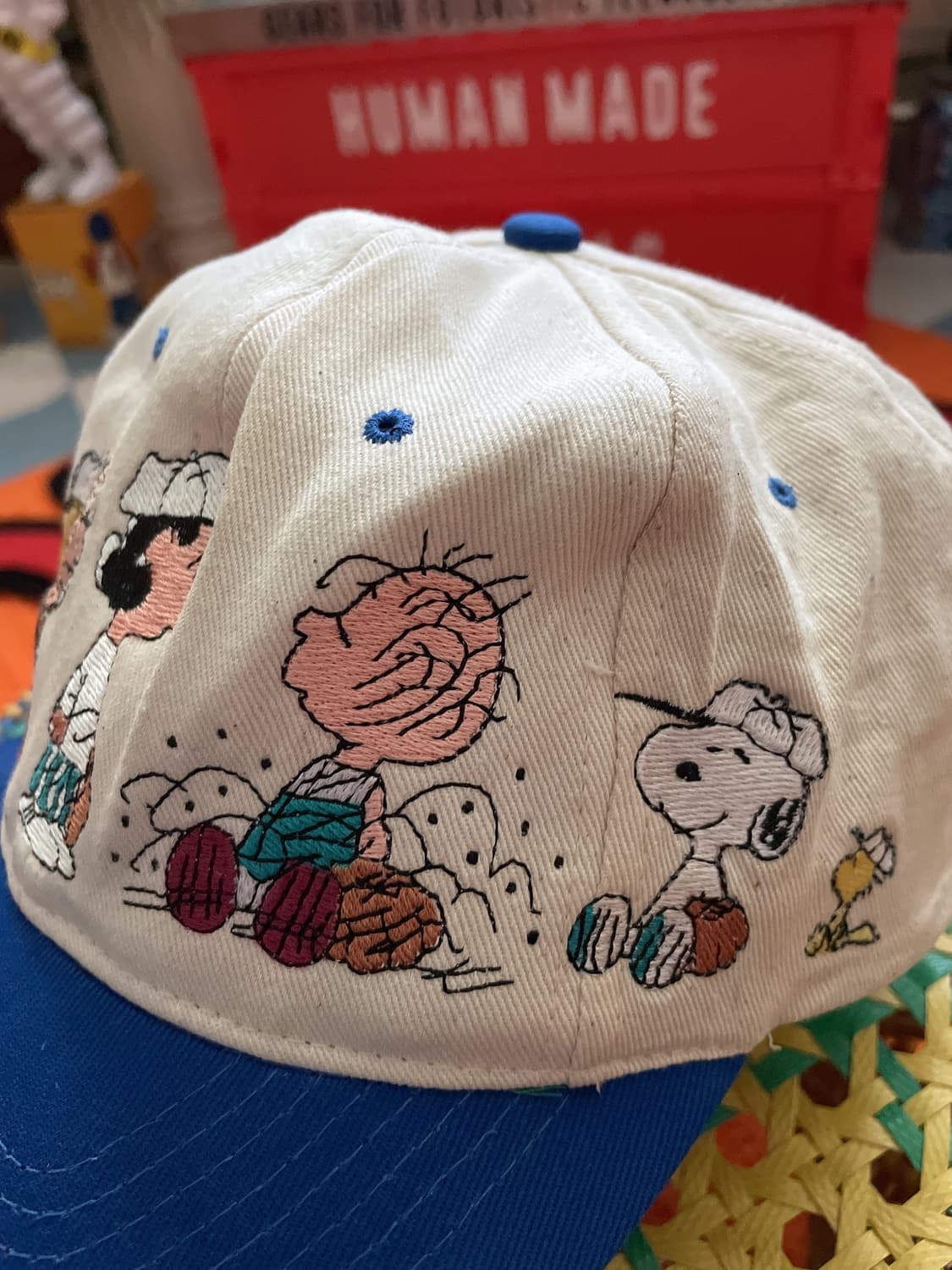 90s 빈티지 스누피 자수 디테일 모자 상품이미지4