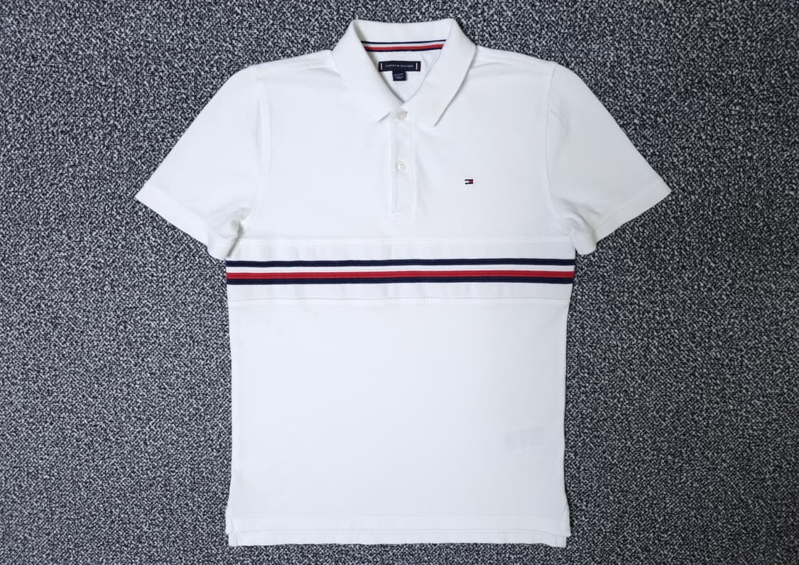 [무료배송][160]타미힐피거 키즈 피케 반팔티 카라티 상품이미지1