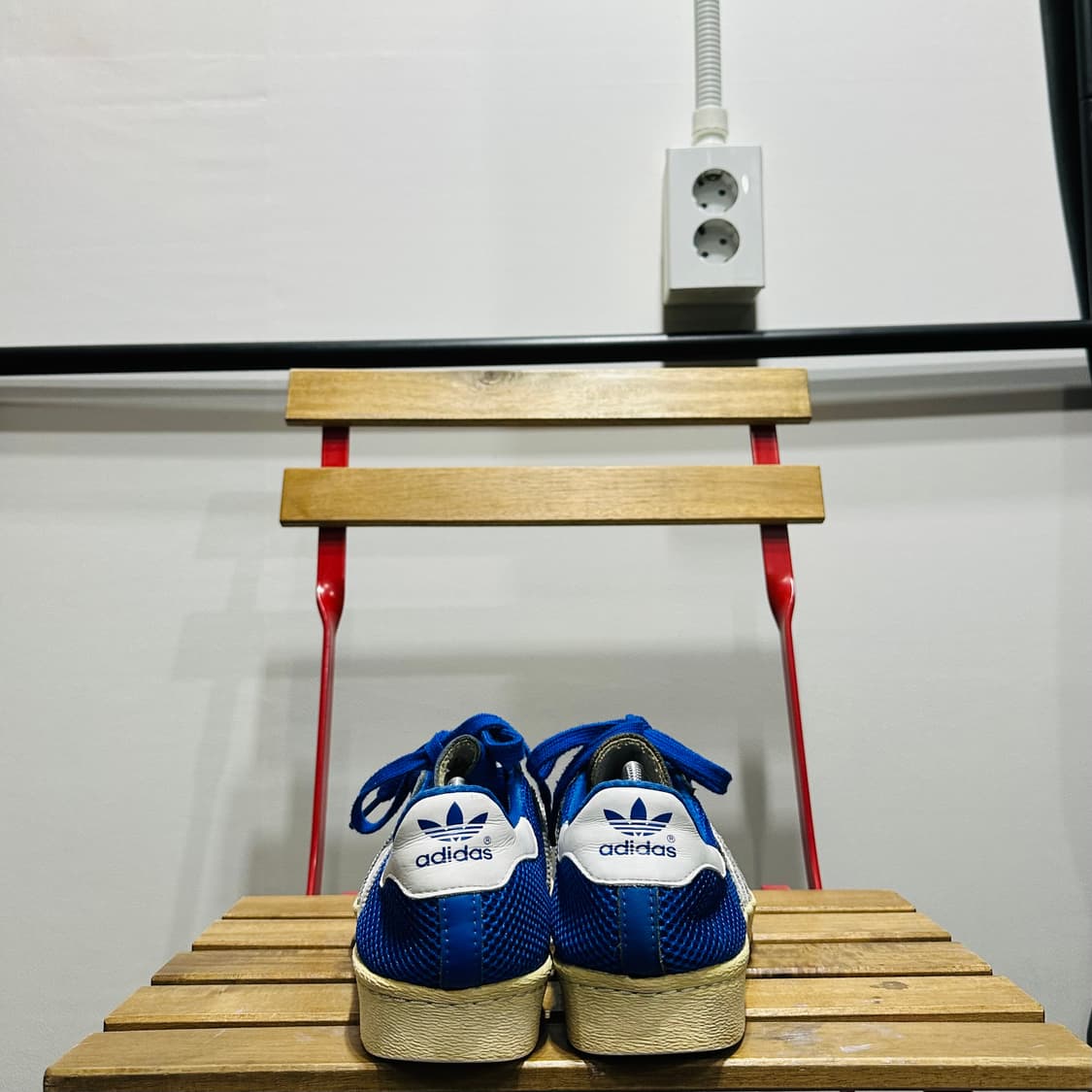 280) 아디다스 운동화 남성 남자 신발 슈퍼스타 OG 블루 메쉬 상품이미지4