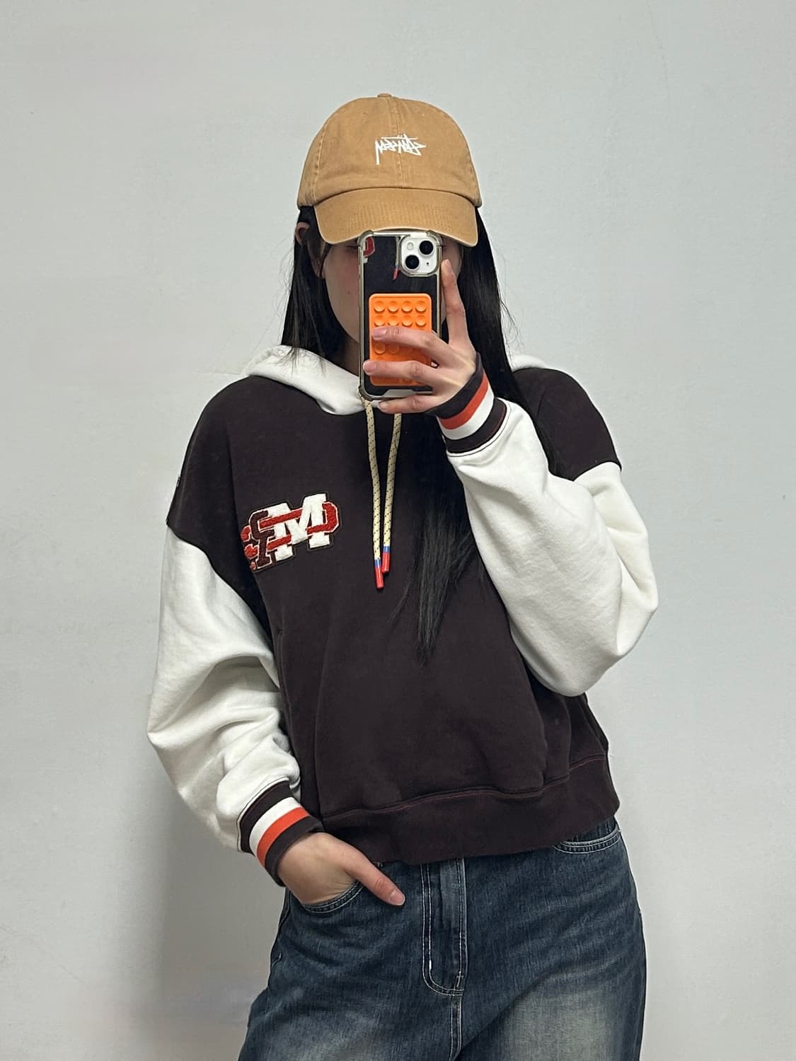 조던 x 메종 샤또 루즈 플리스탑 브라운 바샬트 세일 상품이미지1