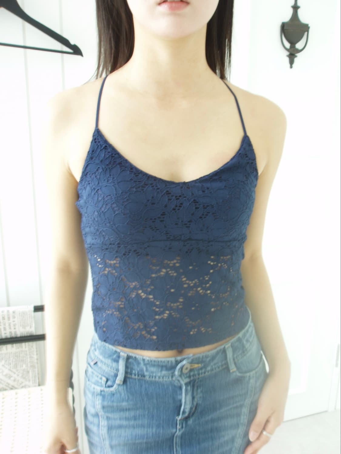Navy lace sleeveless 상품이미지2