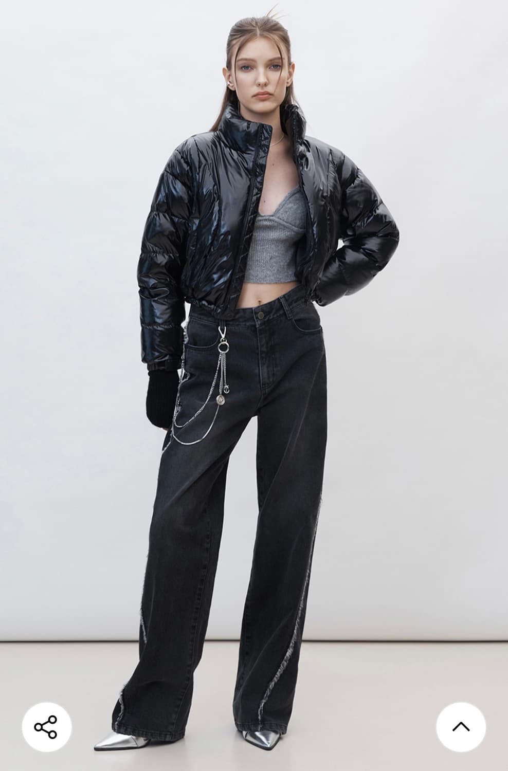 급처 원가 24만원) 커렌트 VARSITY SHORT PUFFER 상품이미지5