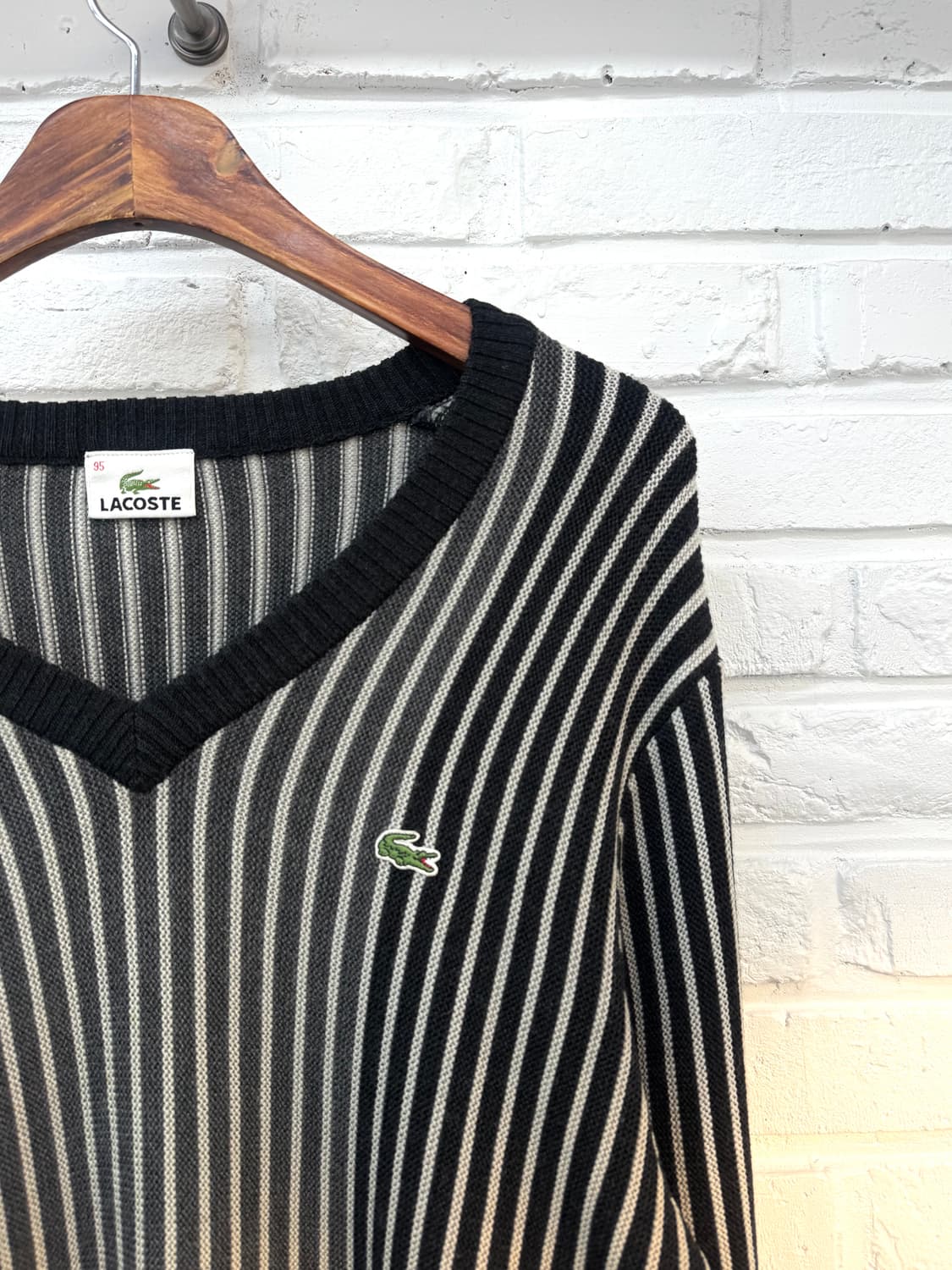 라코스테 차콜 스트라이프 니트 상품이미지4
