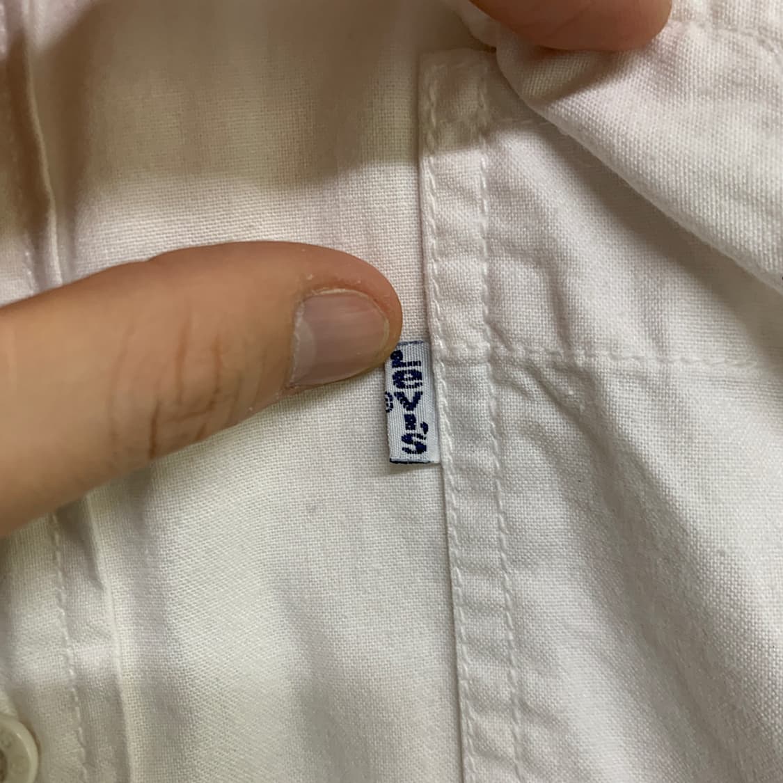 90s 리바이스 화이트탭 셔츠 남방 L 상품이미지4