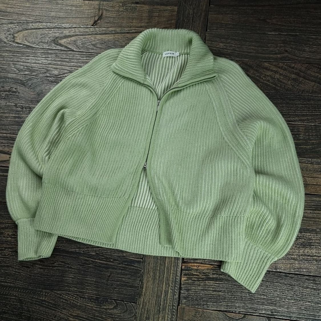 [일본빈티지] 오버사이즈 니트 집업 가디건 M18308 상품이미지1