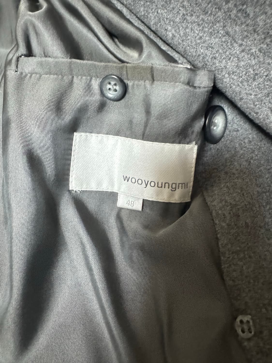 우영미 더블 롱코트 그레이 상품이미지3