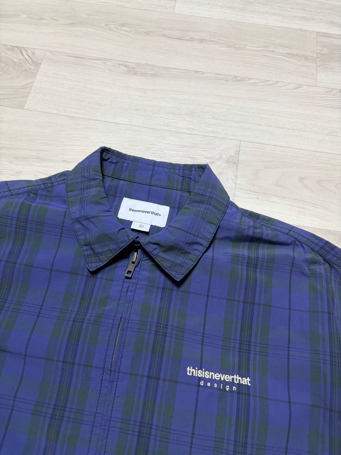 디스이즈네버댓 코듀라 체크 자켓 네이비 L사이즈 판매 상품이미지2