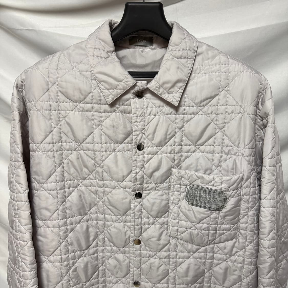 [S+급48] 디올 까나쥬 퀄팅 꾸뛰르 로고패치 셔츠 패딩자켓 상품이미지2