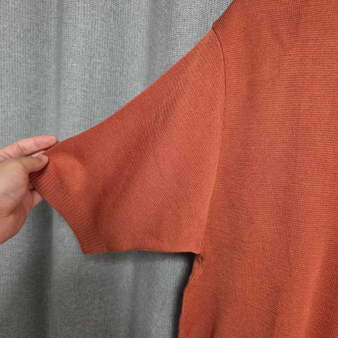 Japanese vintage 니트 반팔 티셔츠 M-L 상품이미지3