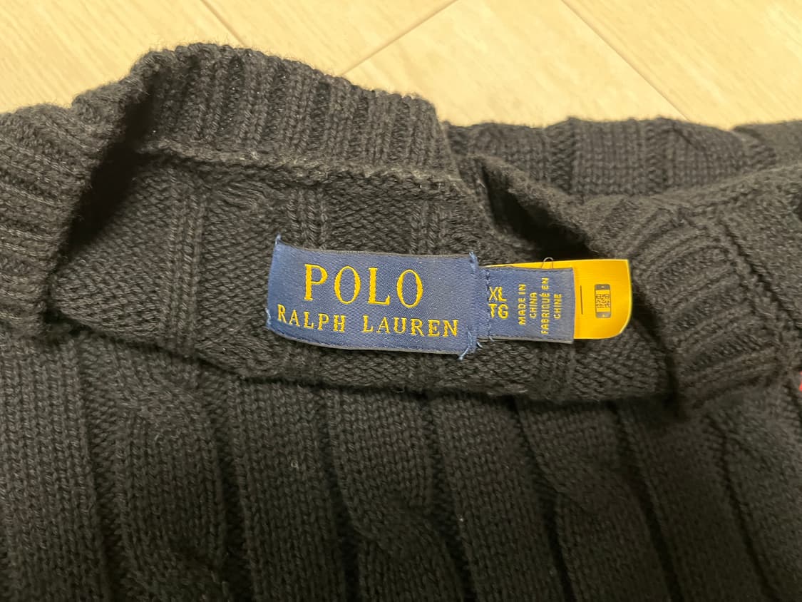 폴로 니트 블랙 XL 상품이미지2
