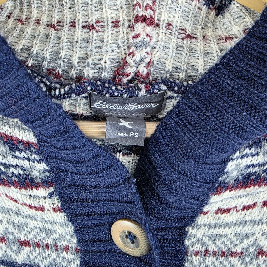 Eddie Bauer 노르딕 패턴 후드 롱가디건 상품이미지6