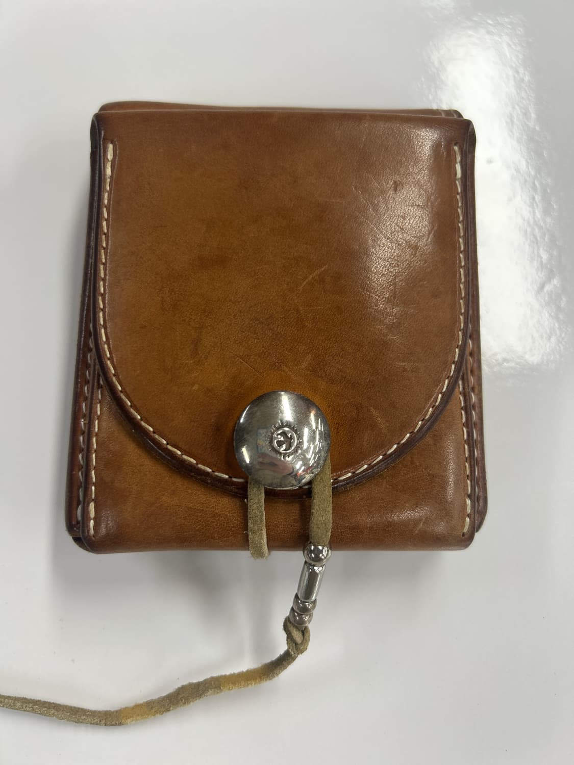 goros 고로스 새들레더 이글콘초 신형 라이트브라운 반지갑 상품이미지1