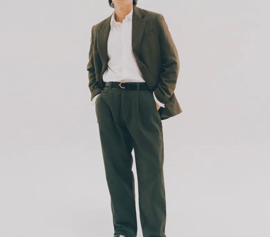 Yale 예일 헤리티지 울 블레이저 헤링본 브라운 상품이미지2