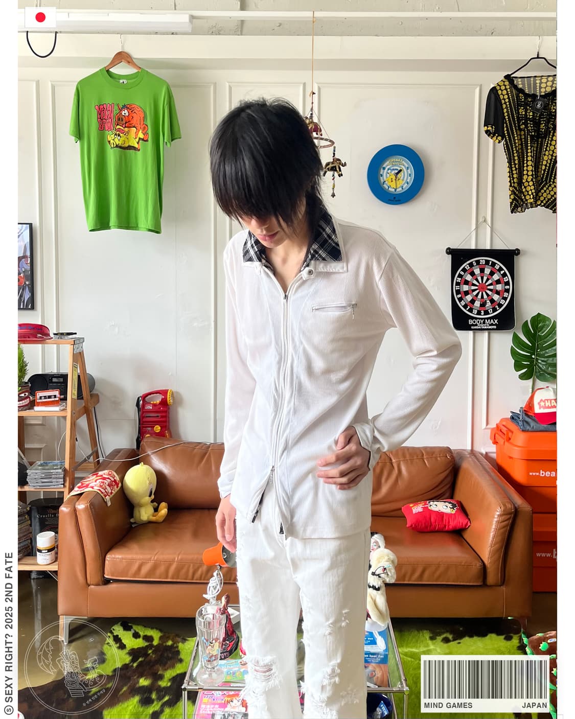 90-00s Mind Games 2Way Golgi Knit Zip-up 상품이미지1
