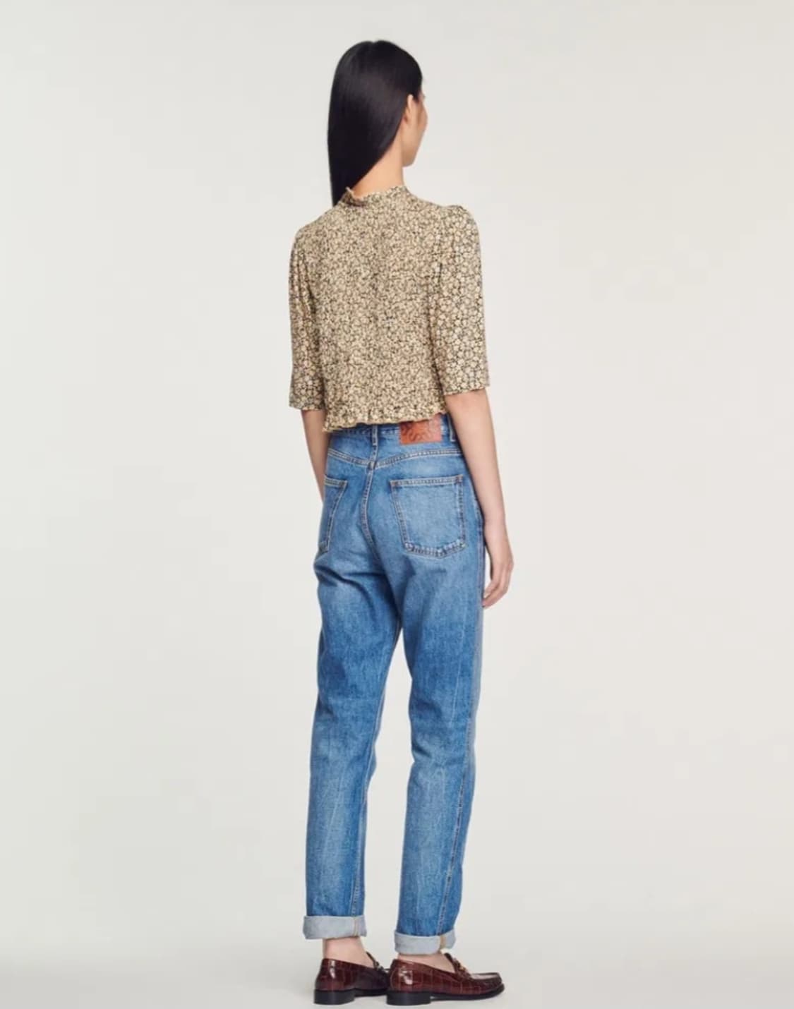 산드로 스모크밴드 블라우스 3사이즈 상품이미지4