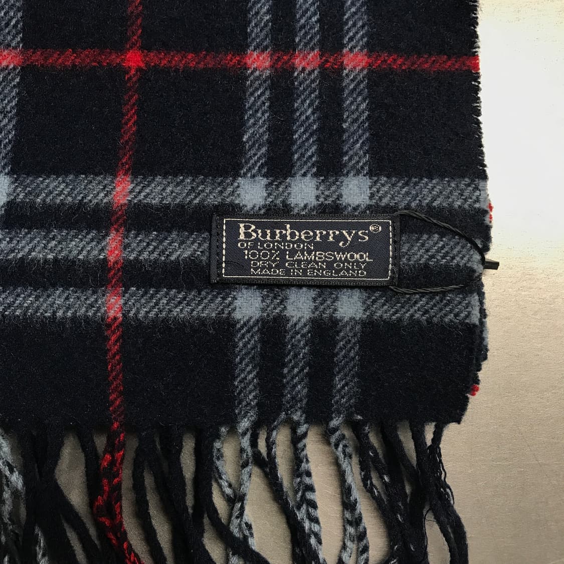 버버리 정품 램스울 머플러 네이비 상품이미지4
