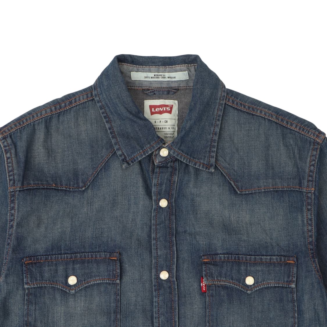 리바이스 워시드 웨스턴 데님 셔츠 상품이미지2