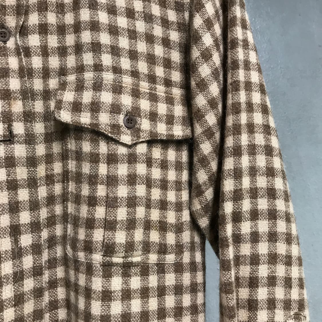 JUN 누빔 체크 셔츠 M 상품이미지4
