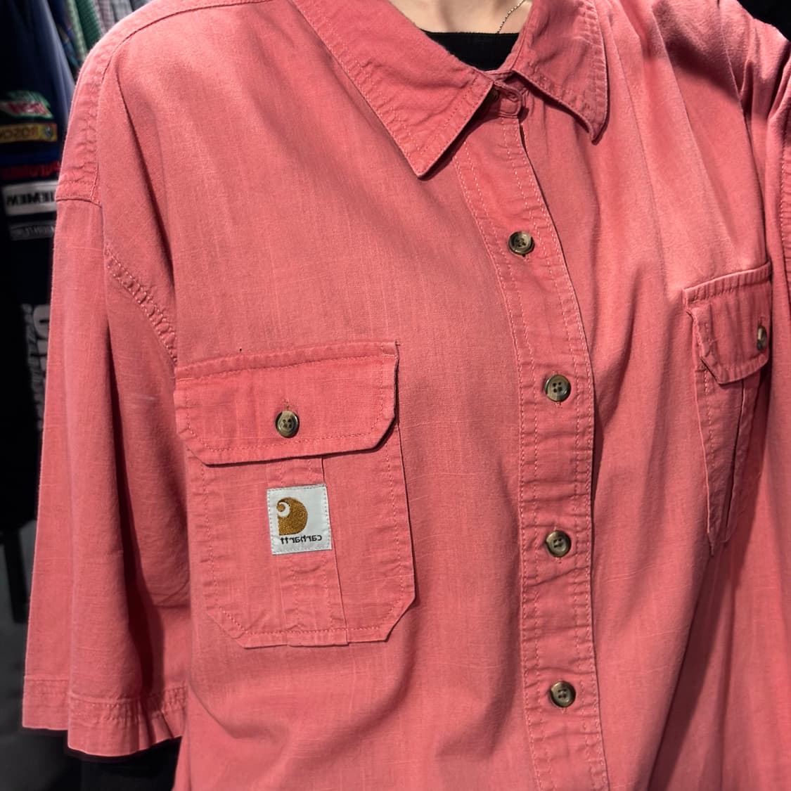 [IM] Carhartt 칼하트 반팔 셔츠 코랄 핑크 상품이미지5